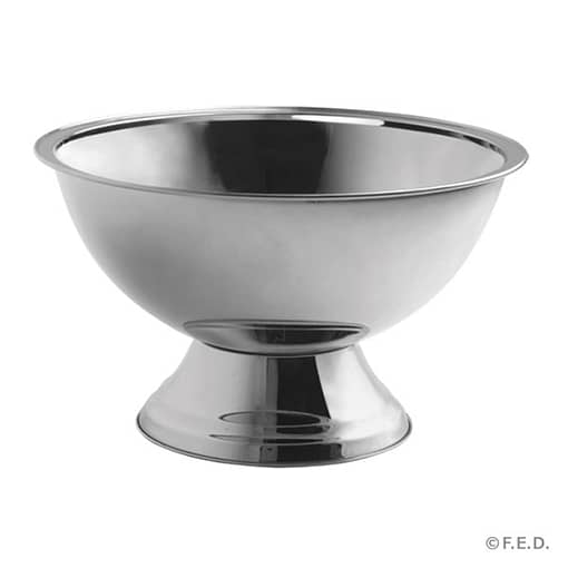 FED 99011 Stainless Steel Punch Bowl - 18L for Catering and Events