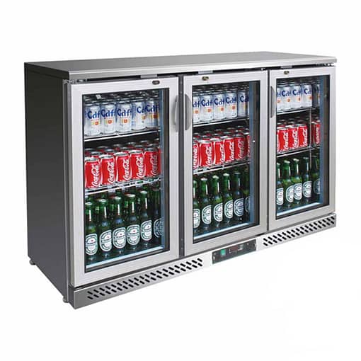 Thermaster SC316SG Three-Door Stainless Steel Bar Cooler