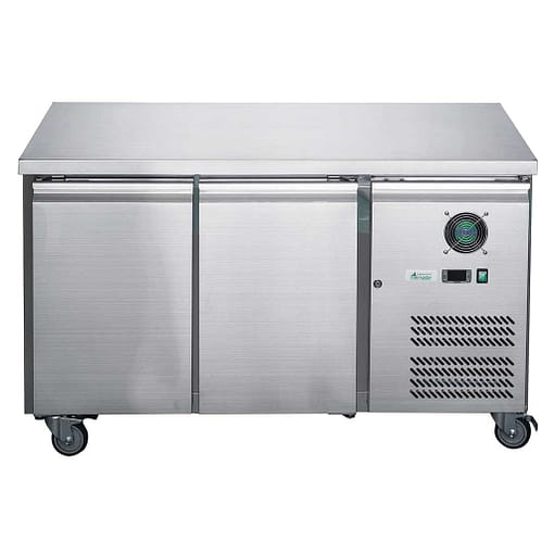 FED-X Stainless Steel Two Door Bench Freezer - XUB7F13S2V - Image 2