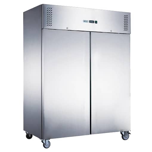 FED-X Stainless Steel Double Door Commercial Fridge - 1200L