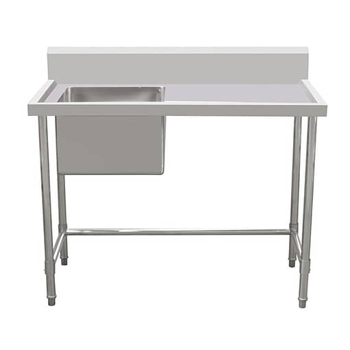 Kitchen Knock Stainless Steel Sink Bench Left 2100x600mm