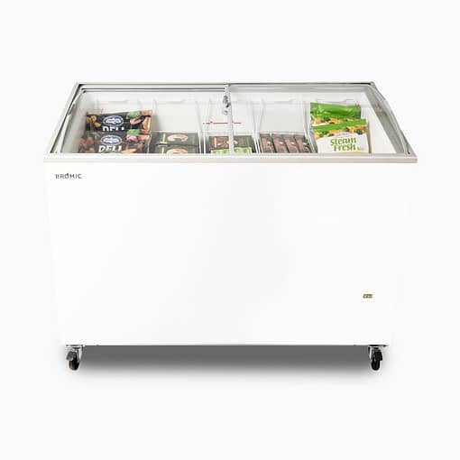 Bromic Freezer Chest CF0400ATCG-NR 352L Curved GLS Top 4ft