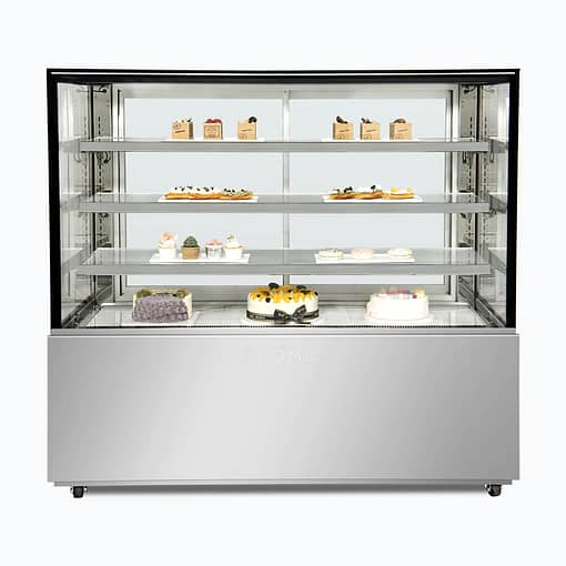 Bromic 4 tier chilled food/cake display 1500mm-FD4T1500C-NR