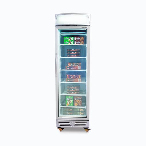 Bromic Freezer UF0374LS-NR Silver UP/R GLS 300L LED