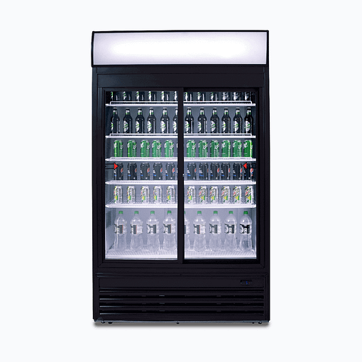 Bromic Dulex 945L Display Fridge with Sliding Doors and LED Lightbox