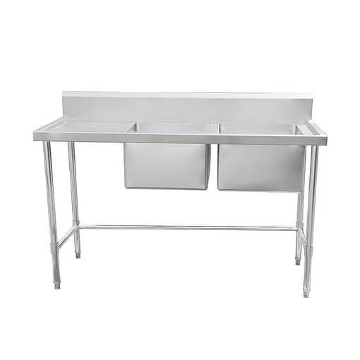 Kitchen Knock Full Stainless Steel Double Sink Bench Leg Brace Right 2100x700mm