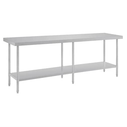 Vogue Premium 304 Stainless Steel Table - 2400x600x900mm