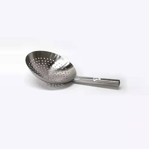 KK Commercial-Grade 260mm Stainless Steel Perforated Skimmer with Welded Handle 000673