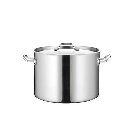 Kitchen Knock High-Capacity Induction-Ready Stainless Steel Stock Pot 24.4L