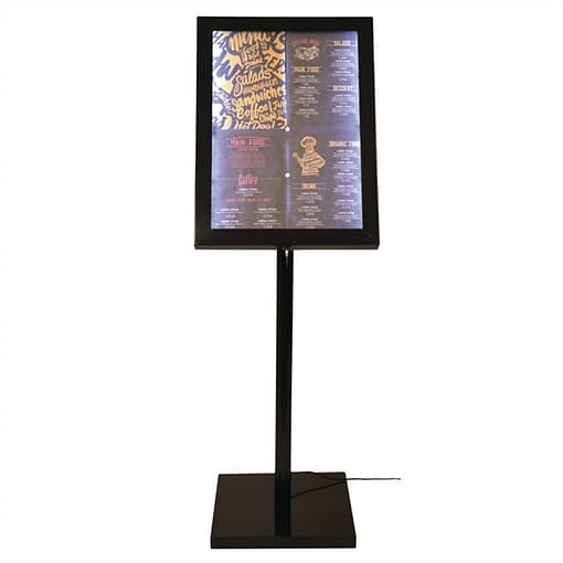 Securit LED Menu Display Case - Black, Code: GL110