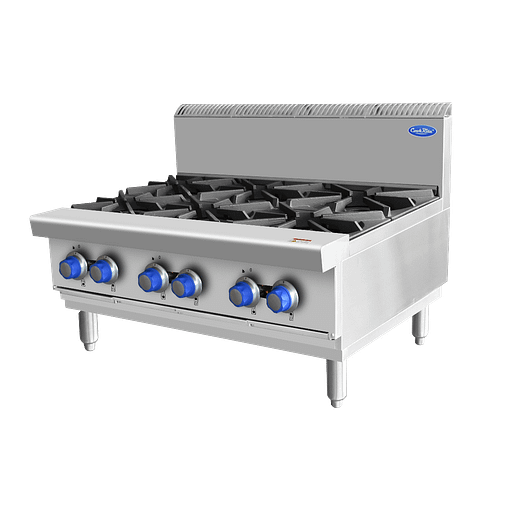 CookRite AT80G6B-C-NG 800 Series Open 6 Burner Cooktop
