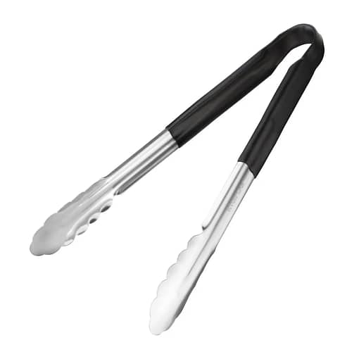Hygiplas Colour Coded Serving Tong Black - 300mm