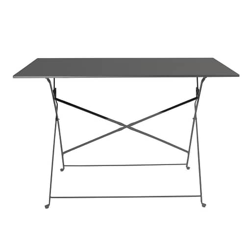 Bolero Black Pavement Style Folding Table - 1100x700mm