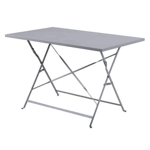 Bolero Grey Pavement Style Folding Table - 1100x700mm