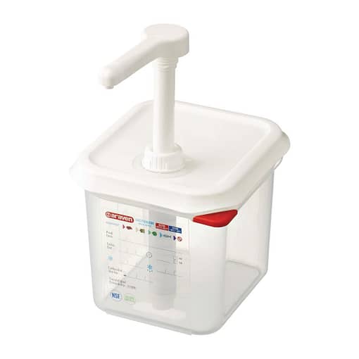 Araven Sauce Dispenser with Pump GN 1/6 2.6L – Portion Control Solution
