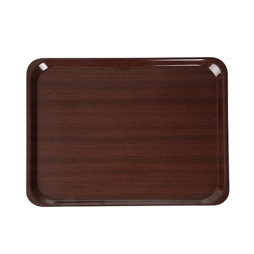 Cambro Capri Laminate Canteen Tray – Mahogany Finish