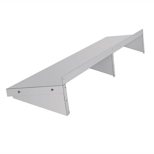 Vogue Wall Shelf with Brackets St/St - 1200x300mm
