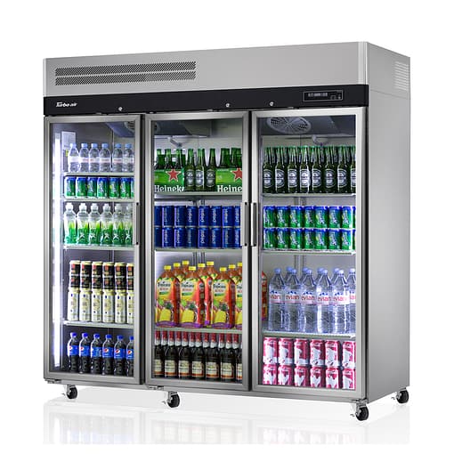 Turbo Air KR65-3G(HC) MagnaShow Series: 3 Glass Door Top Mount Display Fridge - 1876L