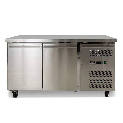 AG 2 Door Worktop Freezer Stainless Steel