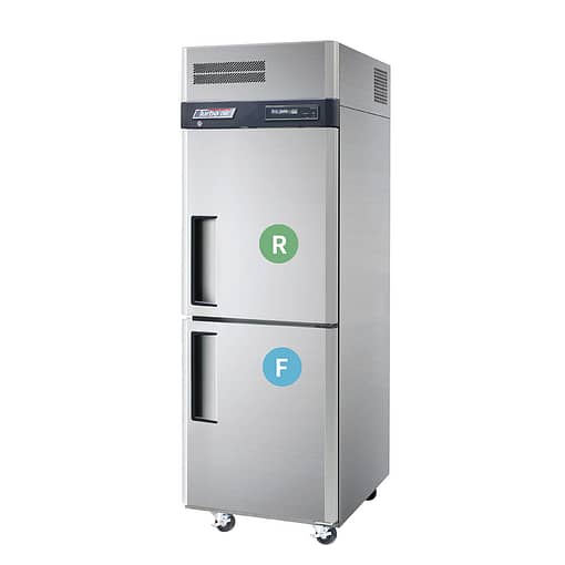 Turbo Air KRF25-2(HC) Compact Duo Series - 2 Half-Door Dual Temp Fridge Freezer