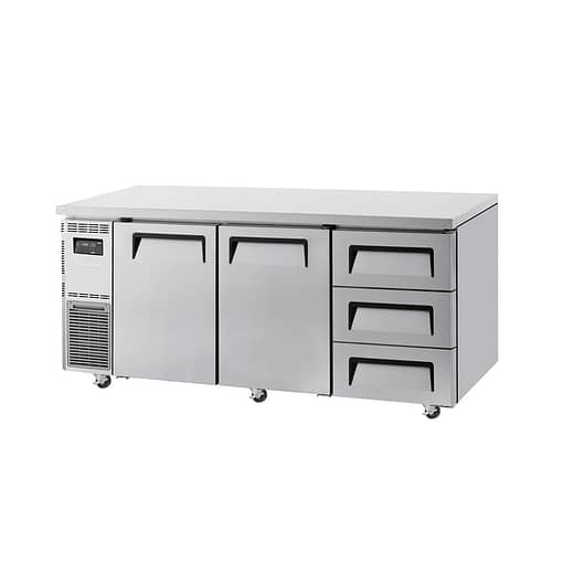 Product Name Turbo Air KUR18-3D-3(HC) Advanced Series: 2-Door, 3-Drawer Undercounter Chiller - 1800mm