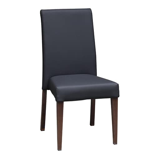 Black London Chair with Aluminium Frame and Timber Look Legs - Modern Seating for Commercial Spaces