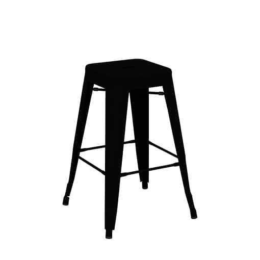 Riviera 650 Black Stool - Pack of 4
