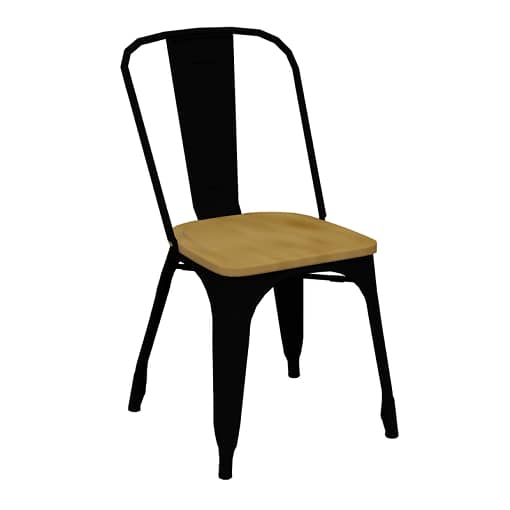 Riviera Chair with Timber Seat - Pack of 4