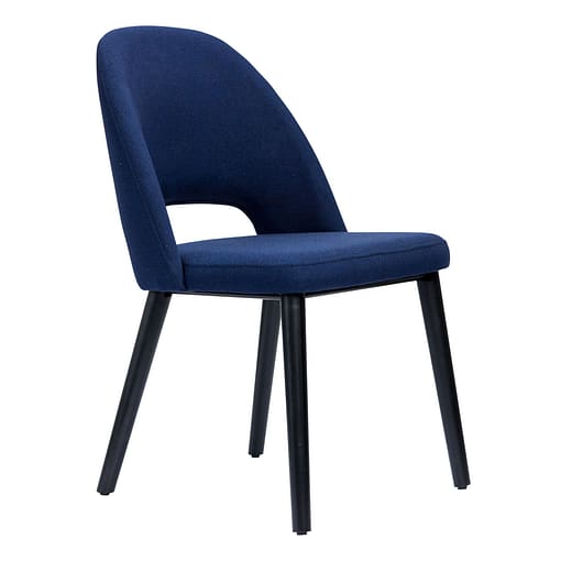 Furnlink Durafurn Semifreddo Chair - Black Legs/Navy Woven Fabric