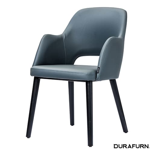 Sleek Anthracite Furnlink Durafurn Sorbet Chair with Black Legs - A Modern Touch for Commercial Spaces