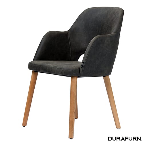 Sorbet Chair - Trojan Oak Legs/Charcoal Fabric