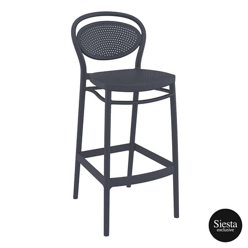 Siesta Anthracite Marcel Barstool 75 – Heavy Duty Bar Stool, Turkey