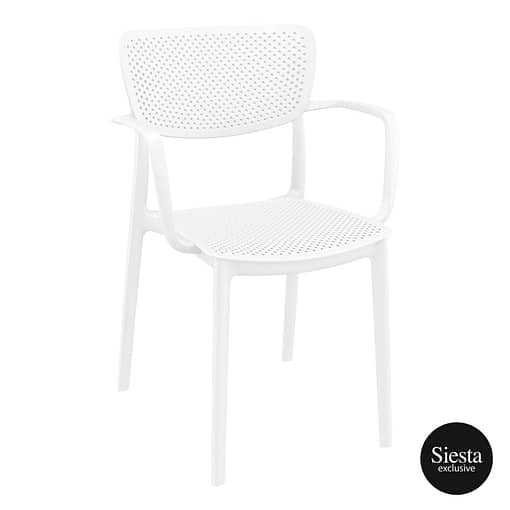 Commercial Grade White Loft Armchair - Indoor and Outdoor Armchair by Siesta, Europe