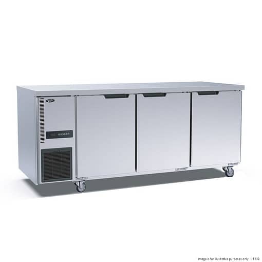 Thermaster Stainless Steel 3 Door Workbench Freezer - TS1800BT