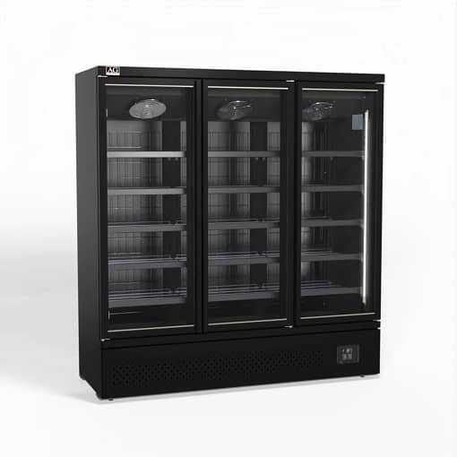 AG CSB1500 Supermarket Three Glass Doors Upright Display Fridge - 1539 Litre
