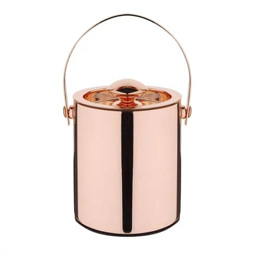 Olympia DR740 Double Walled Copper Ice Bucket with Lid