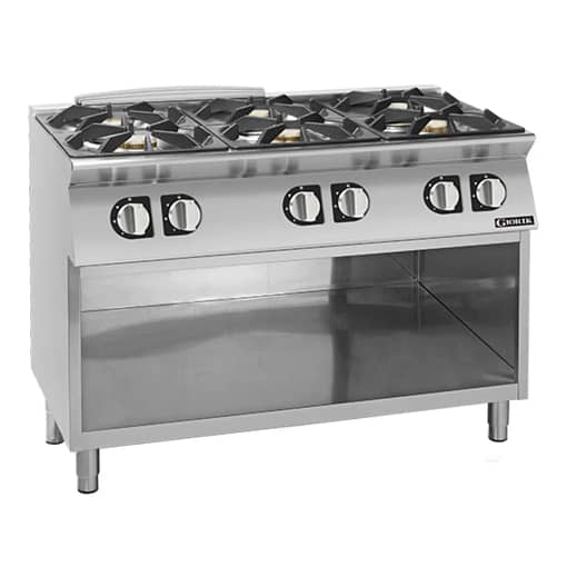 Giorik CG760GT 6 Burner Gas Boiling Top - Heavy-Duty Commercial Kitchen Equipment