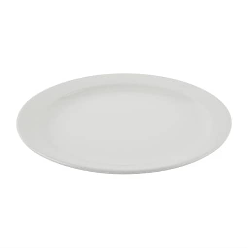 Olympia S754 Athena 10-inch Narrow Rimmed White Porcelain Plates – Pack of 36