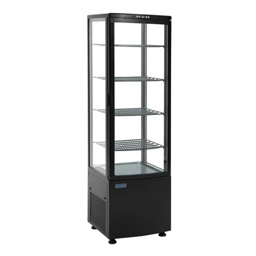 Polar C-Series 235L Curved Glass Display Fridge - Black Commercial Merchandiser