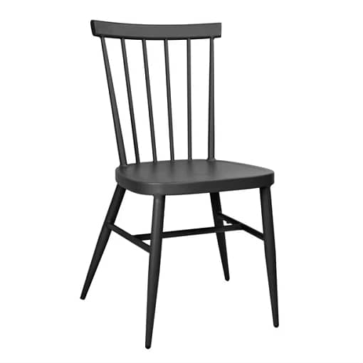 Bolero DX686 Windsor Aluminium Black Chairs – Set of 4