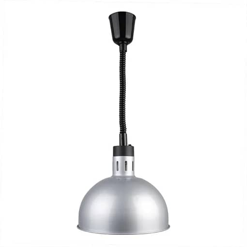 Apuro DY461-A Retractable Dome Silver Heat Lamp – 250W Commercial Food Warmer