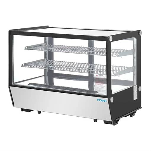 Polar G-Series 160L Counter Display Fridge – Square Glass Commercial Merchandiser