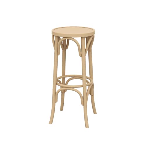 Natural Paged Bentwood 750 Backless Bar Stool - A Fusion of Minimalism and Durability