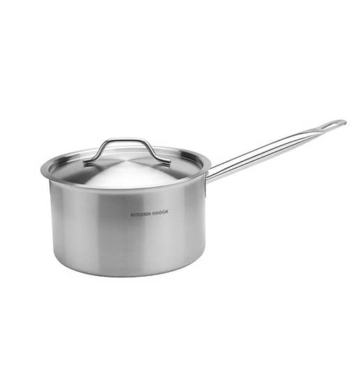 Stainless Steel Sauce Pot with Cover and Handle - Triple Base - 1.9L (SKU: 074519)