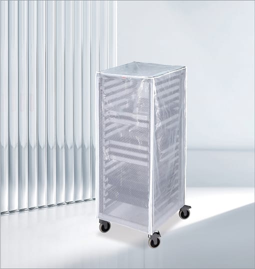 Kitchen Knock Baking Tray Trolley Cover with 4 Zips - Transparent
