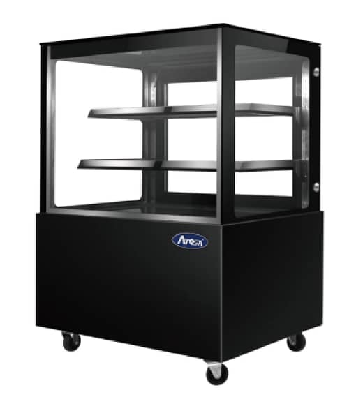 Atosa WDG126D Square Cake Showcase 1200mm - Black LED Display