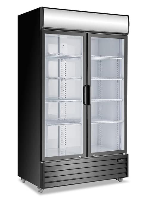 Atosa P1000WB-A Dual Glass Door Commercial Refrigerator - 1000L Bottom-Mounted Design