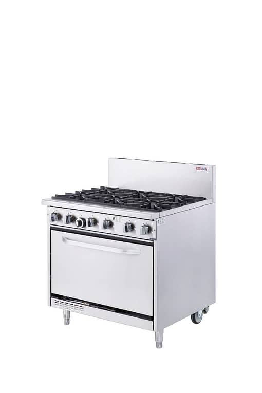 Kenna 4/6 Burner Commercial Gas Stove with Oven