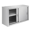 Vogue CE150 Stainless Steel Wall Cupboard 900mm with Sliding Doors for Commercial Kitchens