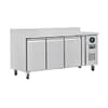 Polar DL917-A U-Series triple door counter freezer with upstand 1795×700×960 mm, -20°C to -10°C, stainless steel, 417 L – three-quarter view, Australia